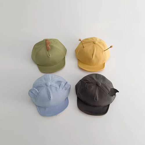 2-16Months Baby Duck Tongue Hat Cute Cartoon Infant Peaked Cap Toddler Soft Brim Sun Protection Baseball Hat Kids Outdoor Visors