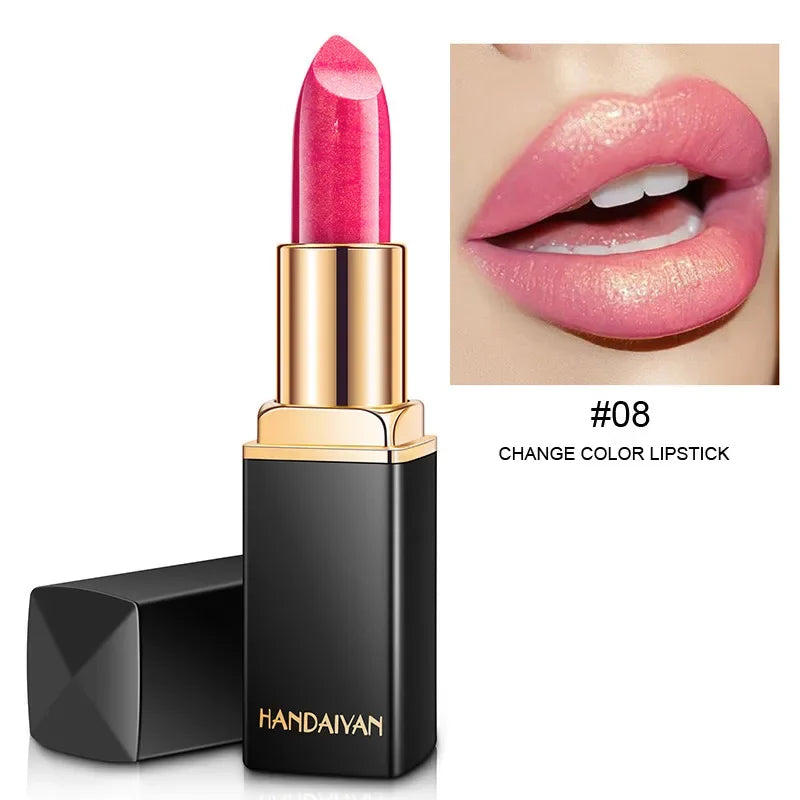 Waterproof Pink Glitter Lipstick Long Lasting Matte Lip Makeup Velve Red Sexy Shimmer Lipgloss Lips Beauty Make-up Cosmetics