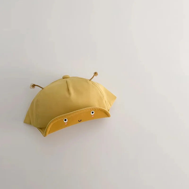 2-16Months Baby Duck Tongue Hat Cute Cartoon Infant Peaked Cap Toddler Soft Brim Sun Protection Baseball Hat Kids Outdoor Visors