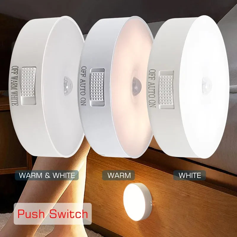 Nightlight Motion Sensor Light USB Rechargeable Night Light LED Lamp for Kitchen Bedroom Stairs Hallway Cabinet Closet Wardrobe