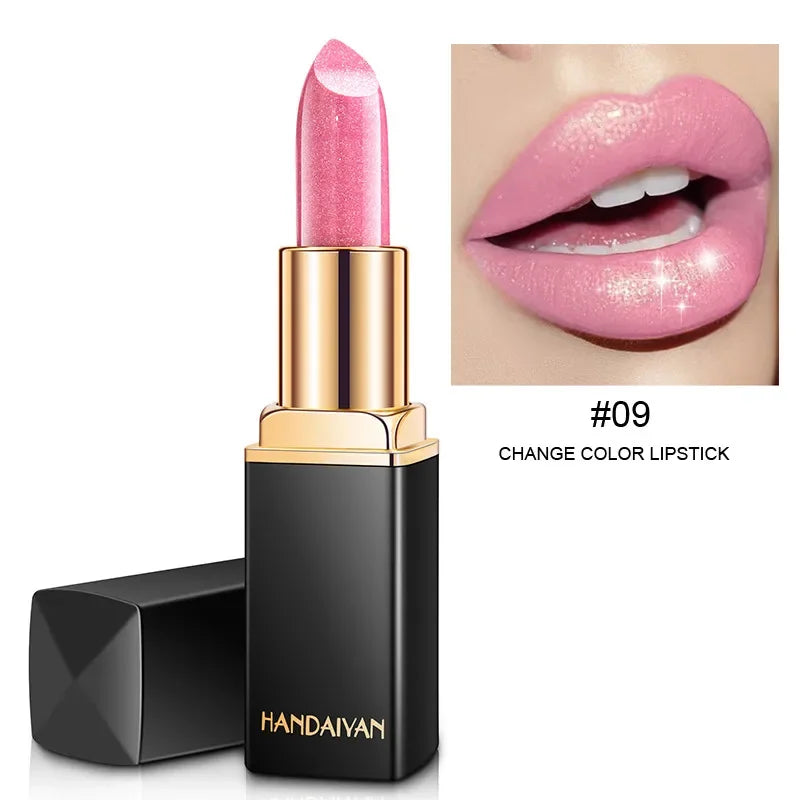 Waterproof Pink Glitter Lipstick Long Lasting Matte Lip Makeup Velve Red Sexy Shimmer Lipgloss Lips Beauty Make-up Cosmetics