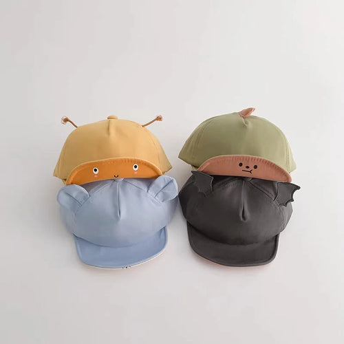 2-16Months Baby Duck Tongue Hat Cute Cartoon Infant Peaked Cap Toddler Soft Brim Sun Protection Baseball Hat Kids Outdoor Visors