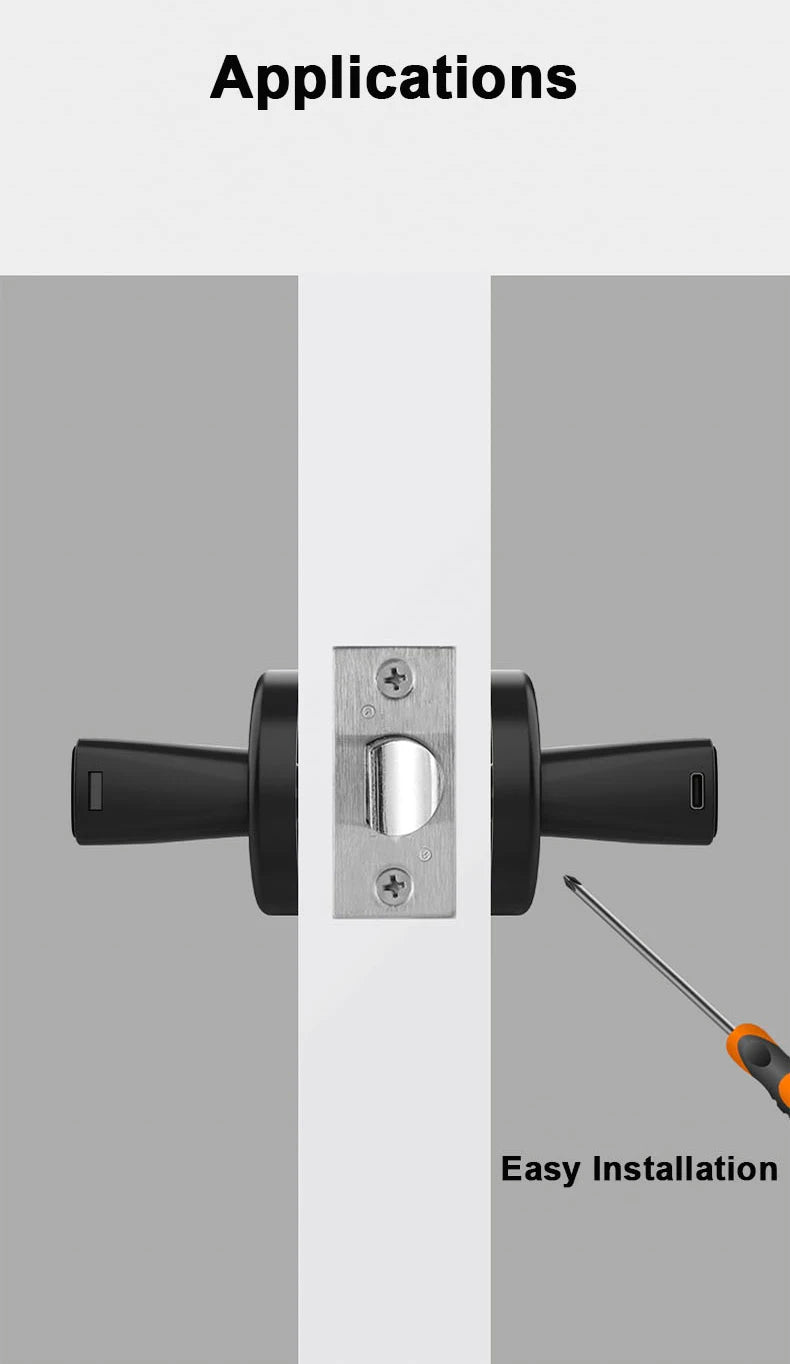 Smart Fingerprint Door Lock Digital Electronic Lock with Password/Key/IC Card/ Smartlife/ Tuya APP Unlock