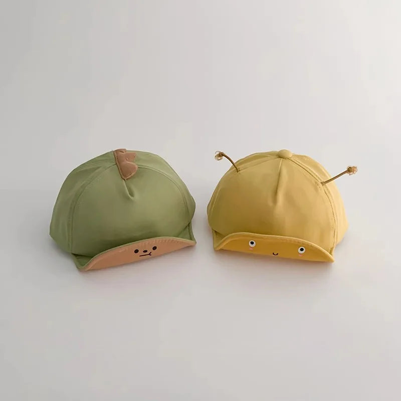 2-16Months Baby Duck Tongue Hat Cute Cartoon Infant Peaked Cap Toddler Soft Brim Sun Protection Baseball Hat Kids Outdoor Visors
