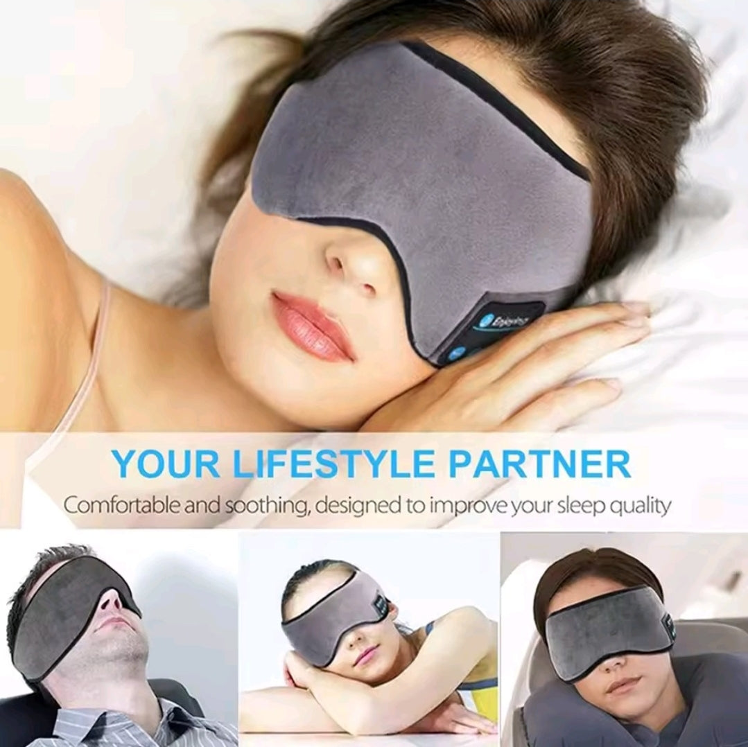 Bluetooth Sleep Mask with Built-in Headphones – Wireless Music Eye Mask for Relaxation, Travel & Better Sleep