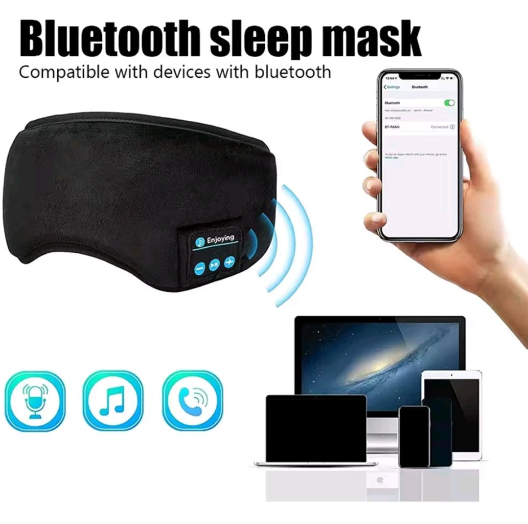 Bluetooth Sleep Mask with Built-in Headphones – Wireless Music Eye Mask for Relaxation, Travel & Better Sleep