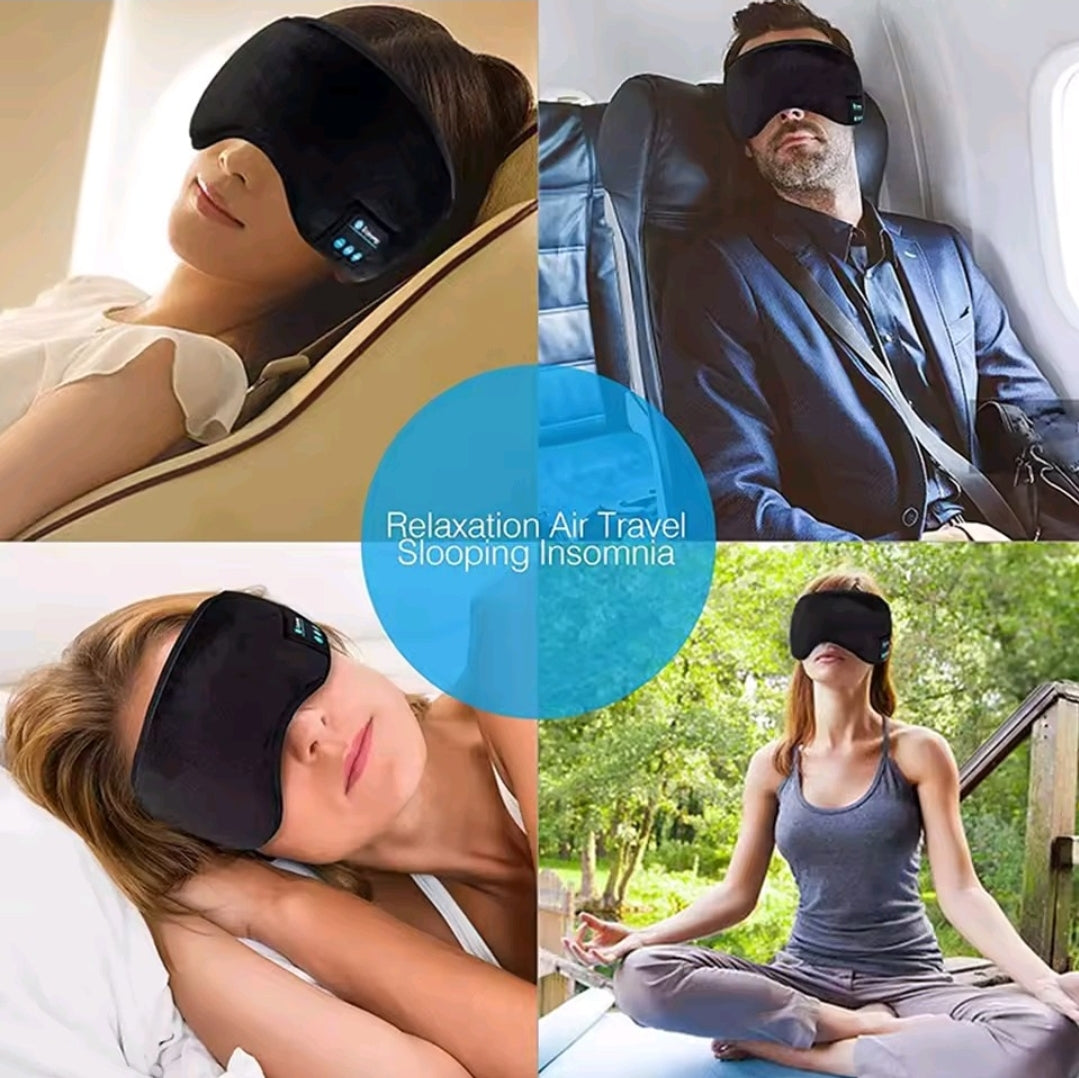 Bluetooth Sleep Mask with Built-in Headphones – Wireless Music Eye Mask for Relaxation, Travel & Better Sleep