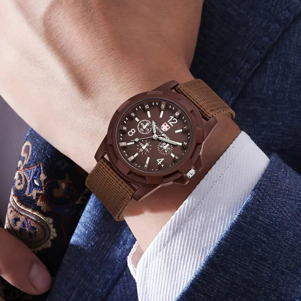2pcs Unisex Quartz Watch Set – Casual Digital Display, Non-Alloy Case